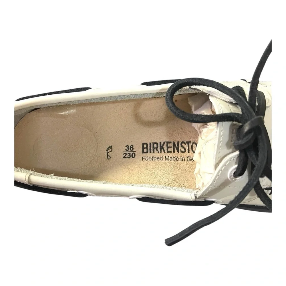 Birkenstock White Patent Leather Lace-Up Shoes – EU 36 (US Women’s 5–5.5)